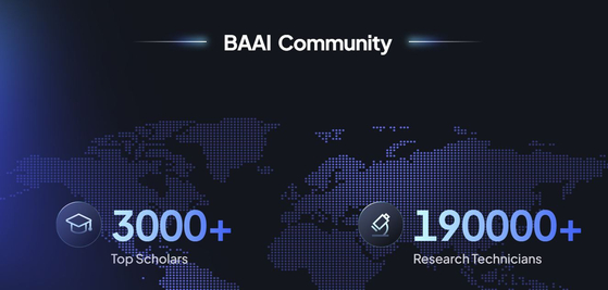 BAAI 커뮤니티에 속한 석학은 3000명 이상, 연구 인력만 19만명이 넘는다. BAAI 홈페이지 