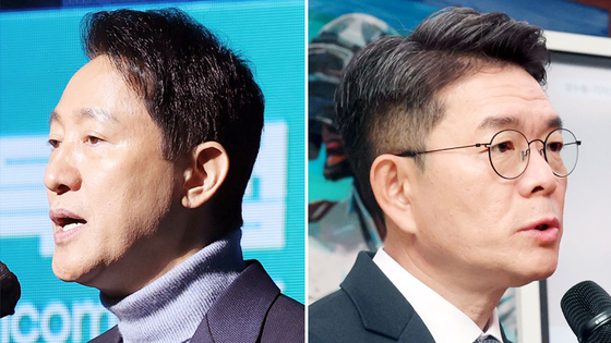 내년 지방선거 서울시장 후보로 거론되는 오세훈 서울시장(왼쪽)과 정원오 성동구청장. 중앙포토