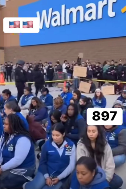 최근 미국 소셜미디어에서 확산하고 있는 월마트 직원들 체포 영상. 인공지능(AI) 생성 영상으로 확인됐다. 사진 페이스북