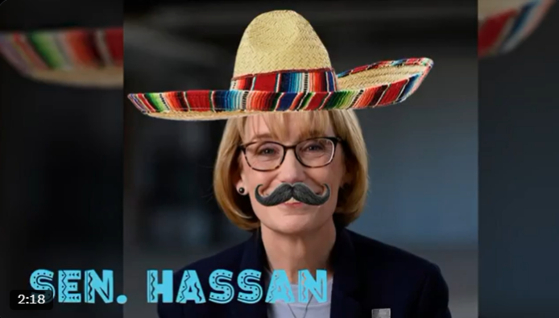 지난 10월 테드 크루즈 공화당 소속 상원의원이 엑스(X)에 올린 영상. 정부 셧다운에 찬성표를 던진 민주당 상원의원 44명이 멕시코 전통 의상을 입은 모습이 담겼다. 사진 엑스 