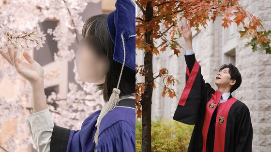 대학가에 뉴노멀로 자리 잡은 졸업 스냅 예시. 학생들은 자연스러운 분위기에서 원하는 스타일의 사진을 찍을 수 있는 것을 졸업 스냅의 매력으로 꼽는다. 사진 독자