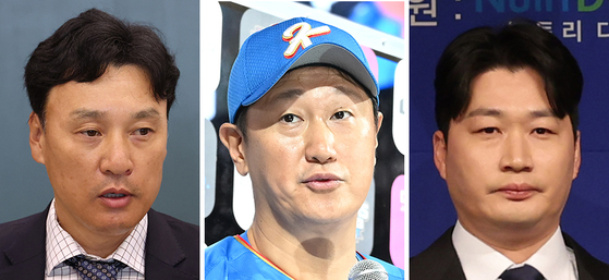 이승엽, 이대호, 오승환(왼쪽부터)