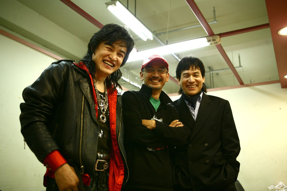 영화 '라디오 스타'의 주역들. 왼쪽부터 박중훈, 이준익 감독, 안성기. 사진 시네마서비스