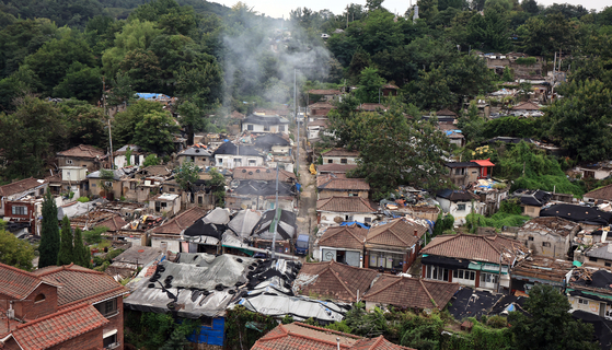 서울의 마지막 달동네로 불렸던 백사마을. 지난해 9월 모습이다. 현재는 재개발 공사 중이다. 뉴스1