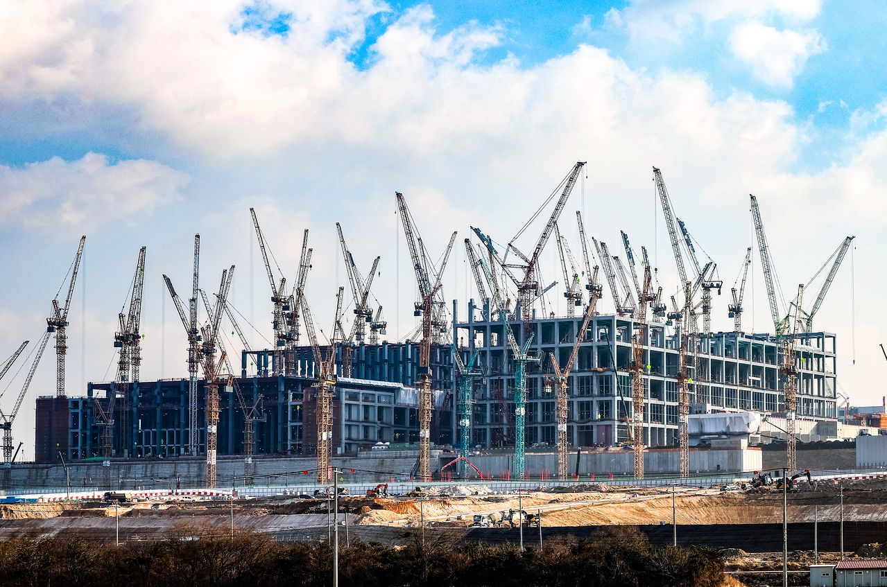 7일 경기도 용인시에 조성 중인 SK하이닉스 반도체 일반 산업단지. 1기 팹은 내년 5월 가동을 앞두고 ‘반도체 호남 이전론’에 휩싸였다. 우상조 기자