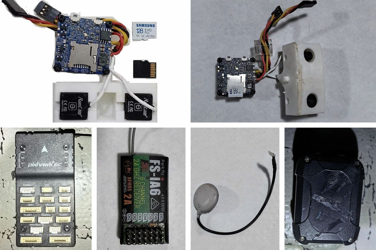 노동신문은 10일 인민군 총참모부 대변인 성명 통해 "지난 1월 4일 국경 대공 감시 근무를 수행하던 우리 구분대들은 인천시 강화군 송해면 하도리 일대 상공에서 북쪽방향으로 이동하는 공중 목표를 포착하고 추적했다"고 보도했다. 사진은 무인기에 설치된 촬영 및 가종 장치들. 노동신문, 뉴스1
