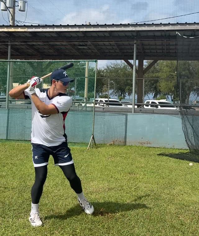 사이판에서 훈련 중인 NC 유격수 김주원. 올해 3월 WBC를 앞뒀다. [사진 KBO 인스타그램]