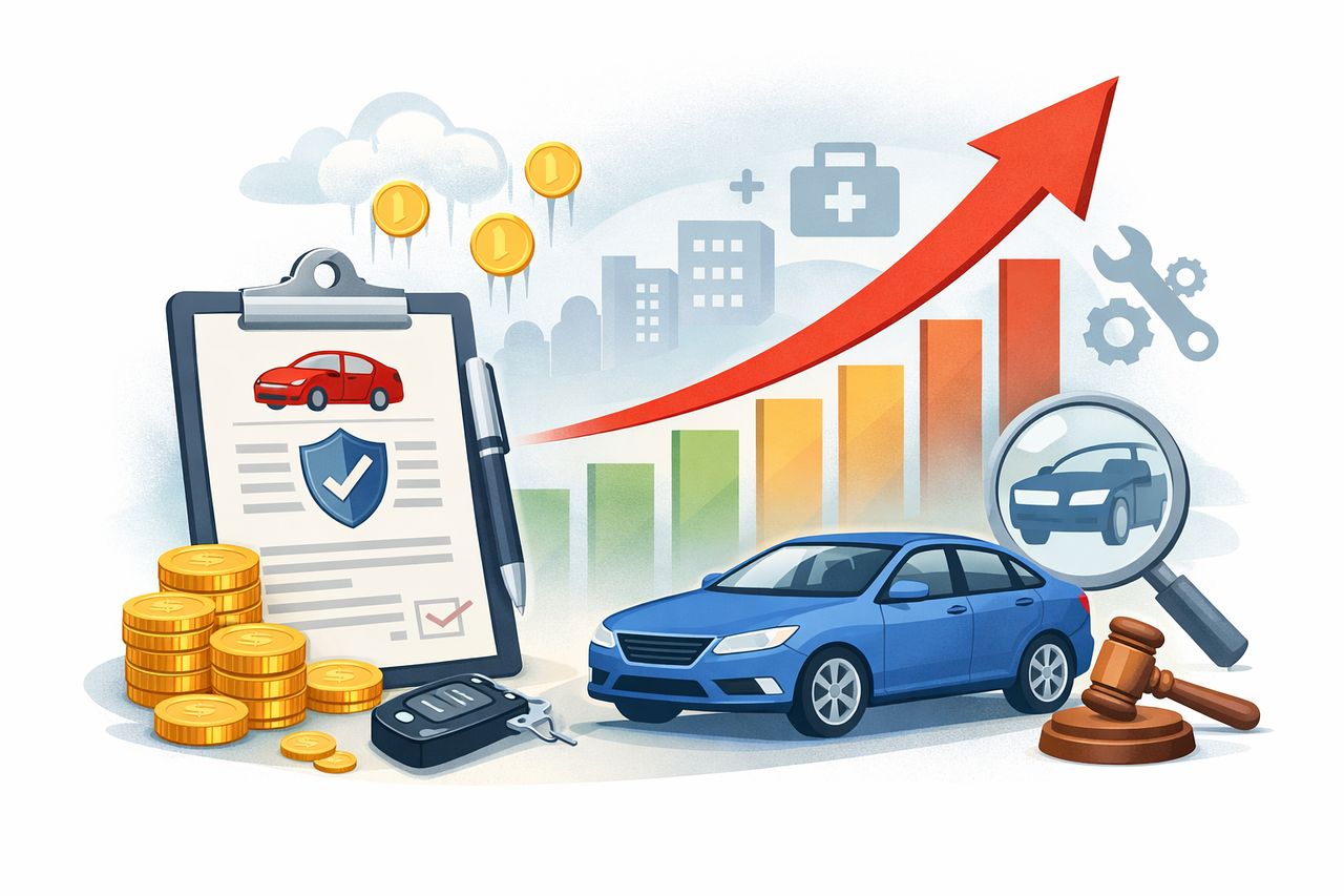 자동차보험료 인상. 챗GPT 생성 이미지