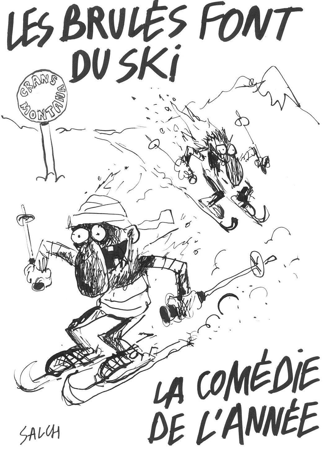 스위스 화재 참사 희생자들 풍자 만평. 사진 샤를리 에브도 엑스(X) 캡처