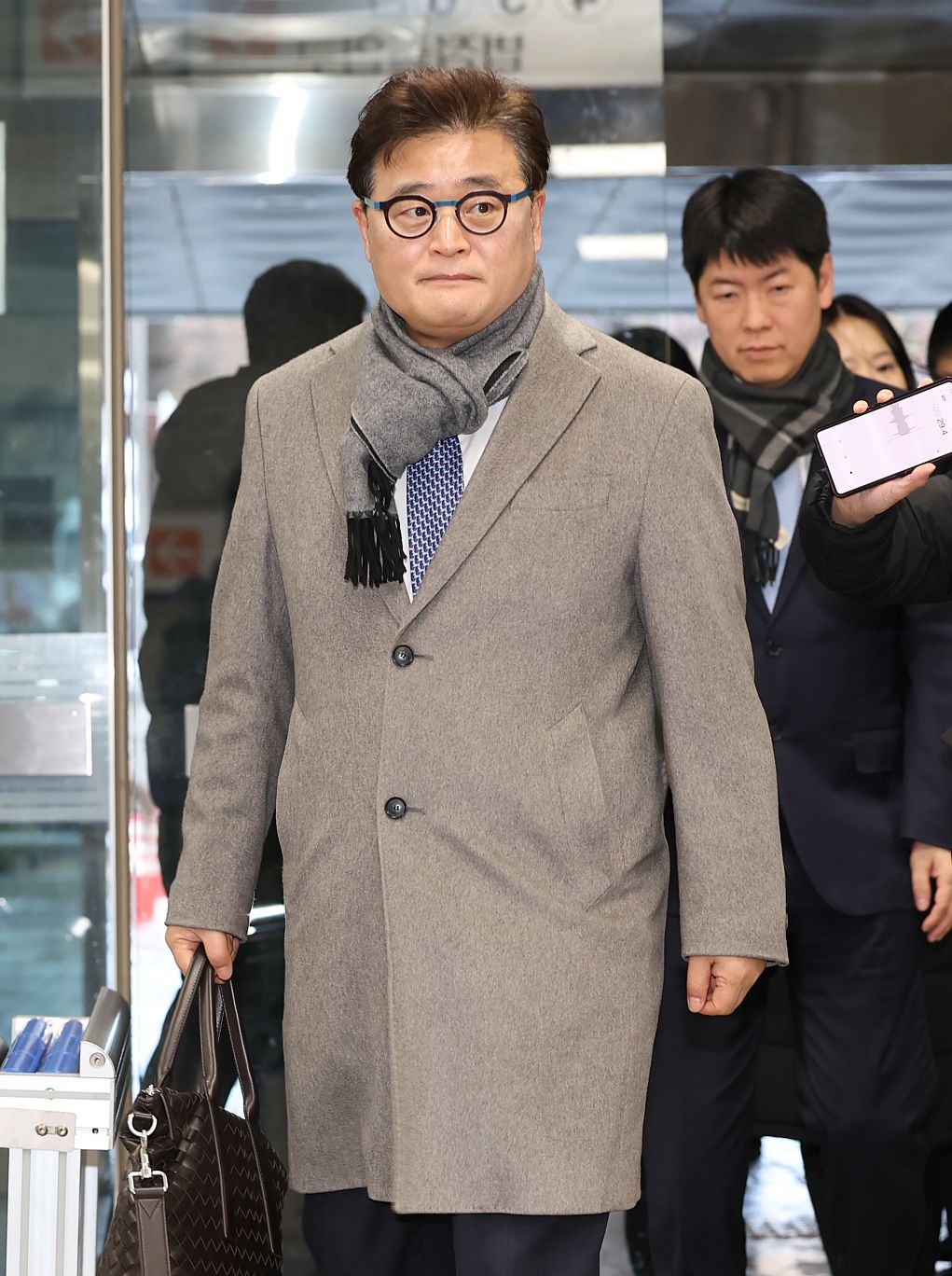 박억수 내란 특검보가 지난 13일 오전 서울 서초구 서울중앙지방법원에서 열린 윤석열 전 대통령의 내란 우두머리 혐의 사건 결심 공판에 참석하고 있다. 뉴스1