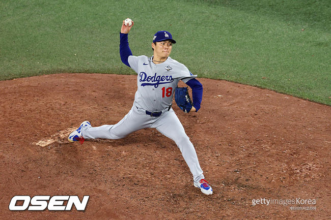 [사진] 다저스 야마모토 요시노부. ⓒGettyimages(무단전재 및 재배포 금지)