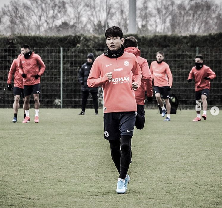 프랑스 몽펠리에서 뛰었던 윤일록. 사진 몽펠리에 SNS