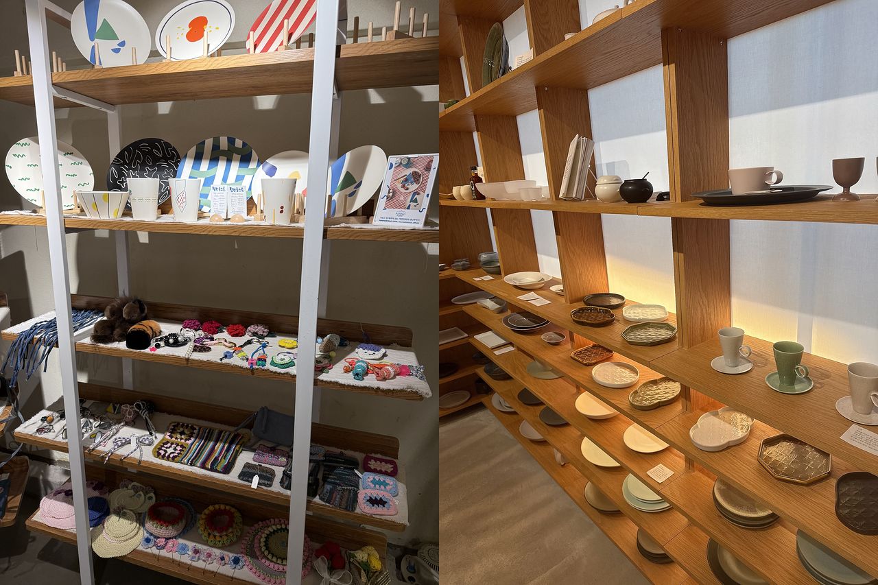 이태원을 걷다보면 만날 수 있는 소품샵 오디크와 TWL 샵. 손으로 가볍게 들 수 있는 상품을 배치해 관광객들의 발길을 붙잡는다. 이지영 기자