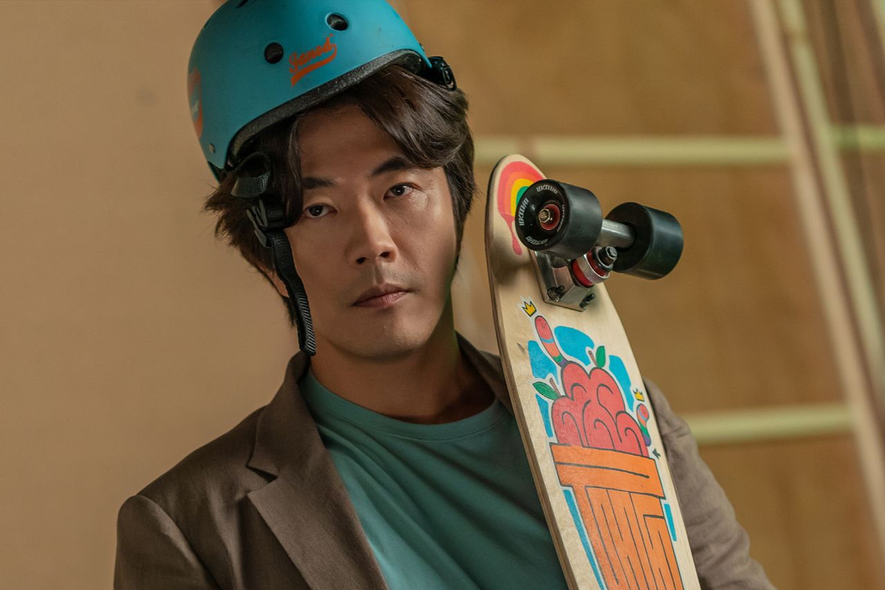 영화 '하트맨'에서 첫사랑 보나(문채원)와 딸 소영(김서헌) 사이에서 이중 생활을 하는 돌싱남 승민(권상우). 사진 롯데엔터테인먼트 