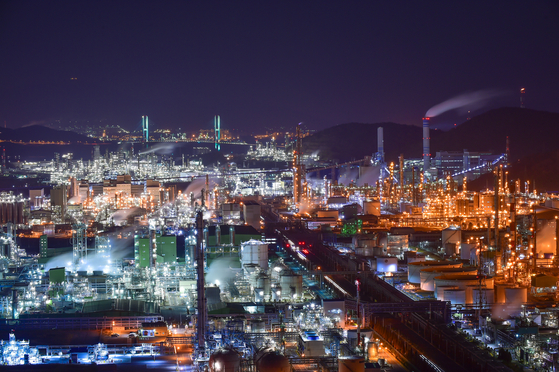 전라남도 여수 국가산업단지 야경. 사진 여수시