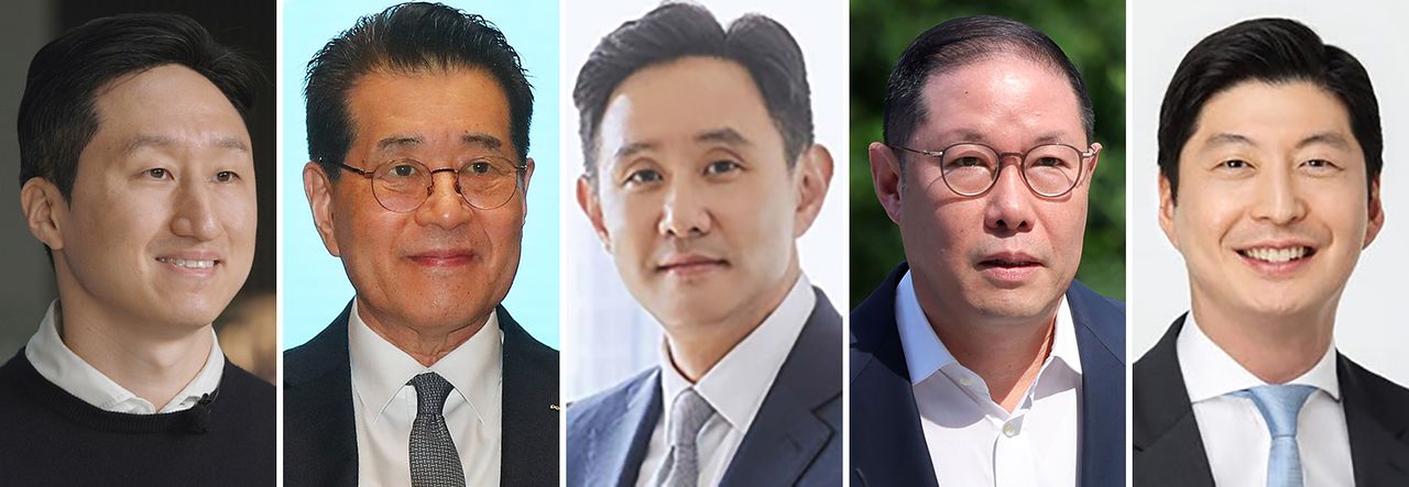 정기선, 장인화, 최윤범, 조현상, 허세홍(왼쪽부터)