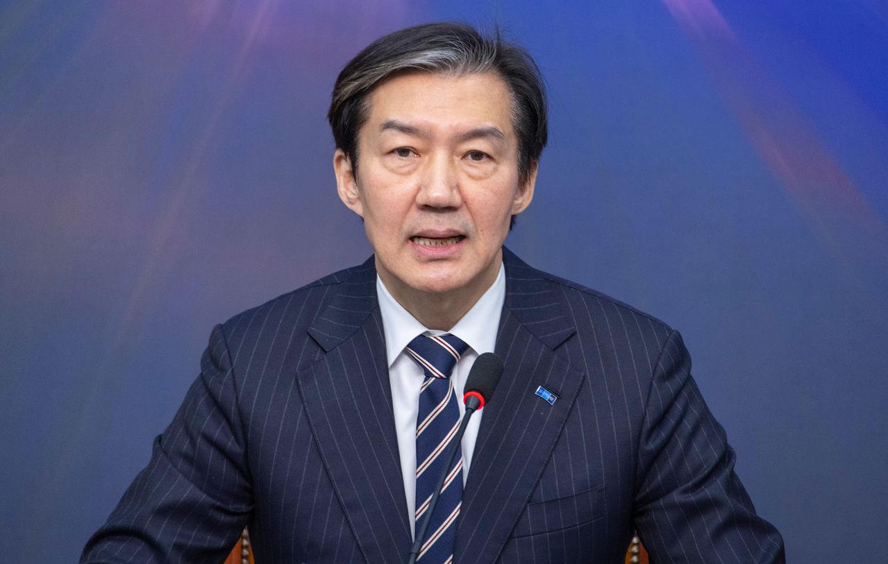 조국 조국혁신당 대표가 지난 19일 국회에서 열린 중수청법ㆍ공소청법 대안입법 관련 최고위ㆍ의총ㆍ끝까지간다특위 연석회의에서 발언하고 있다. 연합뉴스