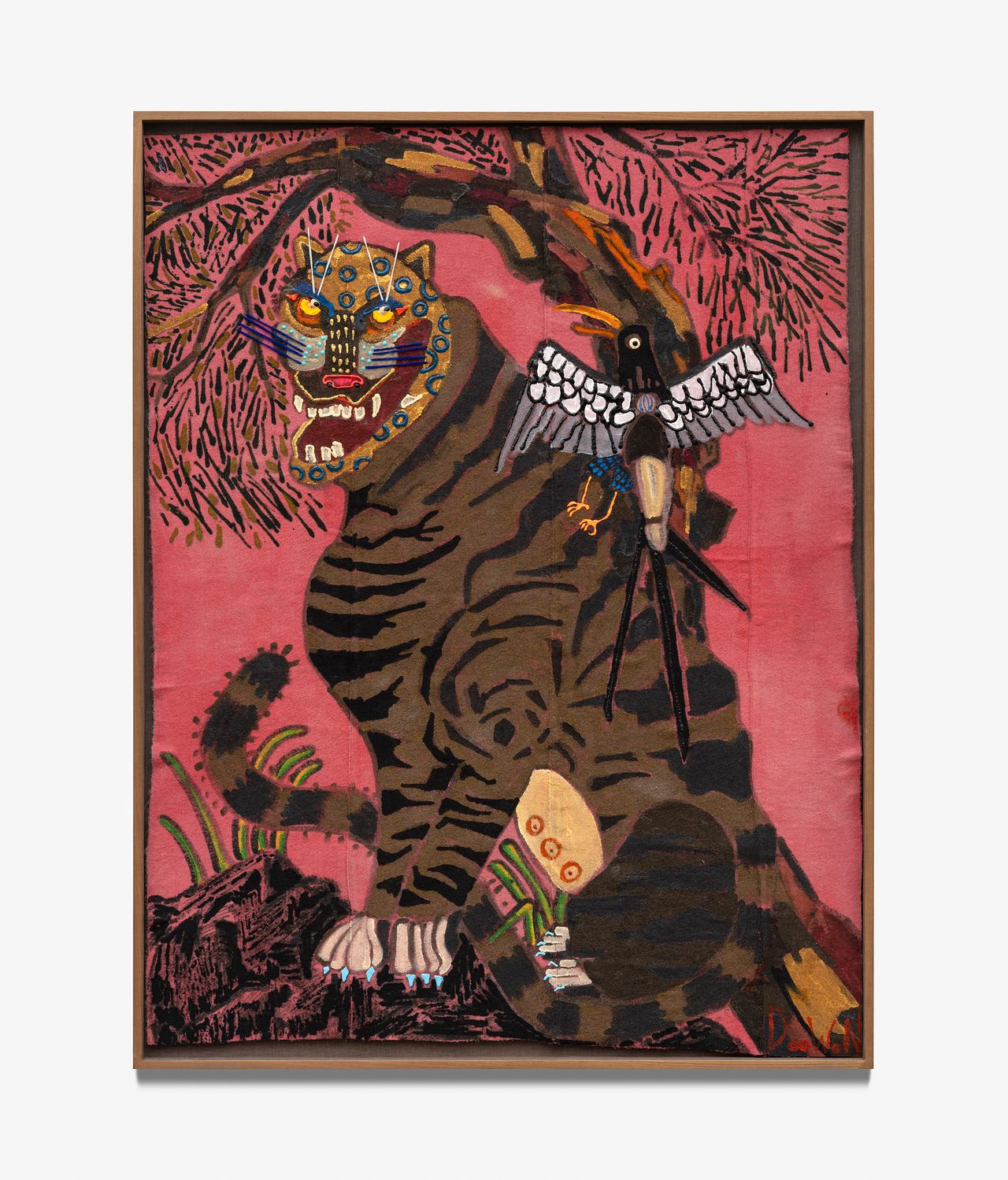 이두원의 ‘소나무 아래 도깨비 호랑이와 까치’(2026). [사진 갤러리현대]