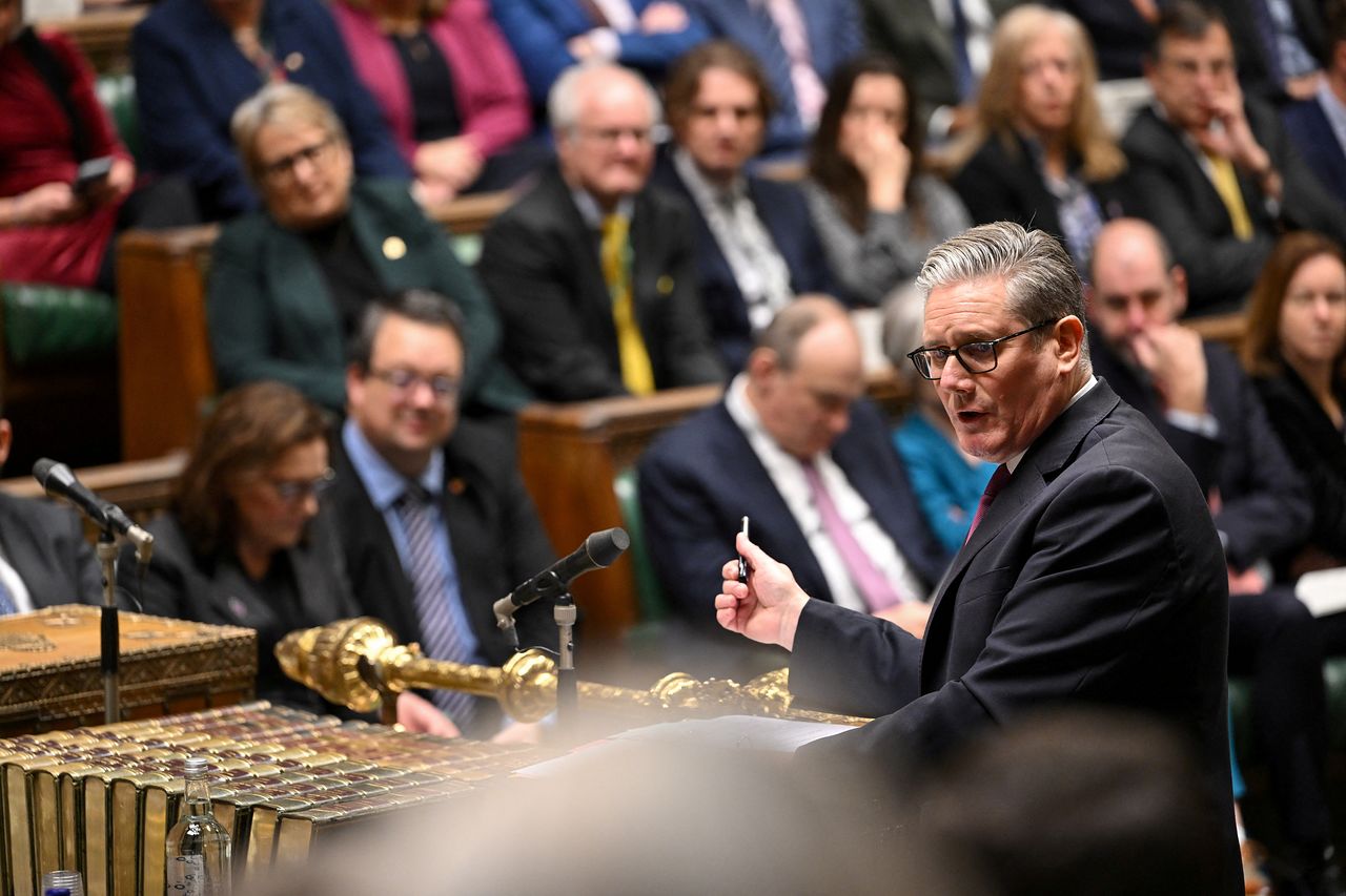 키어 스타머 영국 총리가 현지시간 21일 영국 런던 하원에서발언하고 있다. 로이터=연합뉴스