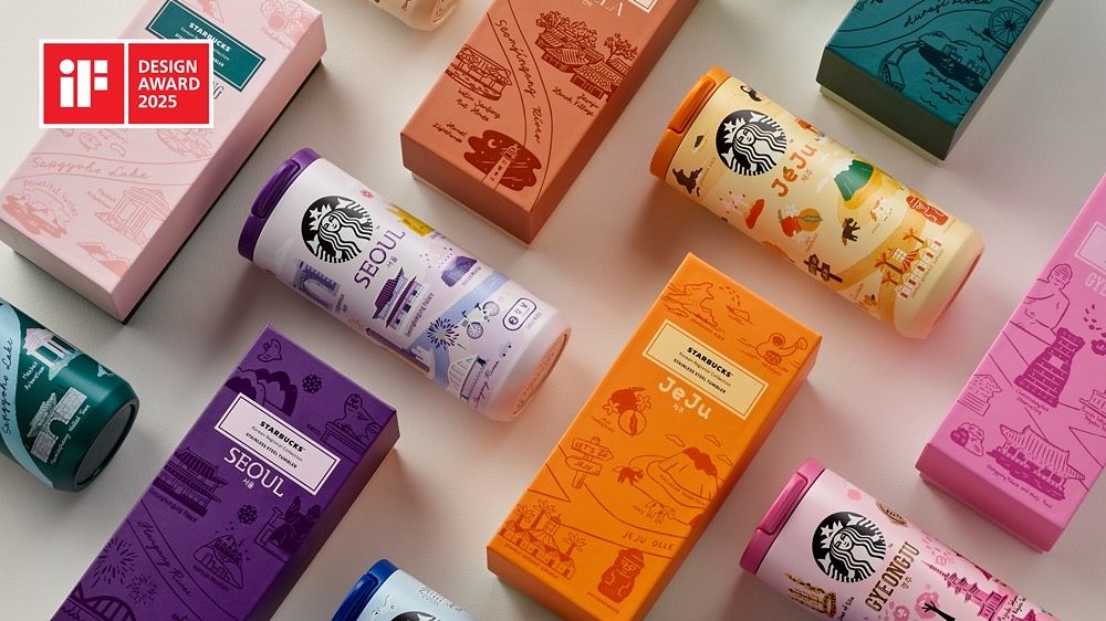스타벅스코리아는 텀블러와 머그컵에 각 지역을 대표하는 관광명소와 특산물 디자인을 반영한 '안녕시리즈 굿즈'를 선보이고 있다. 사진 스타벅스코리아