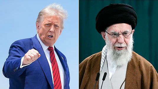 도널드 트럼프 미국 대통령(왼쪽)과 알리 하메네이 이란 최고지도자. AP=연합뉴스