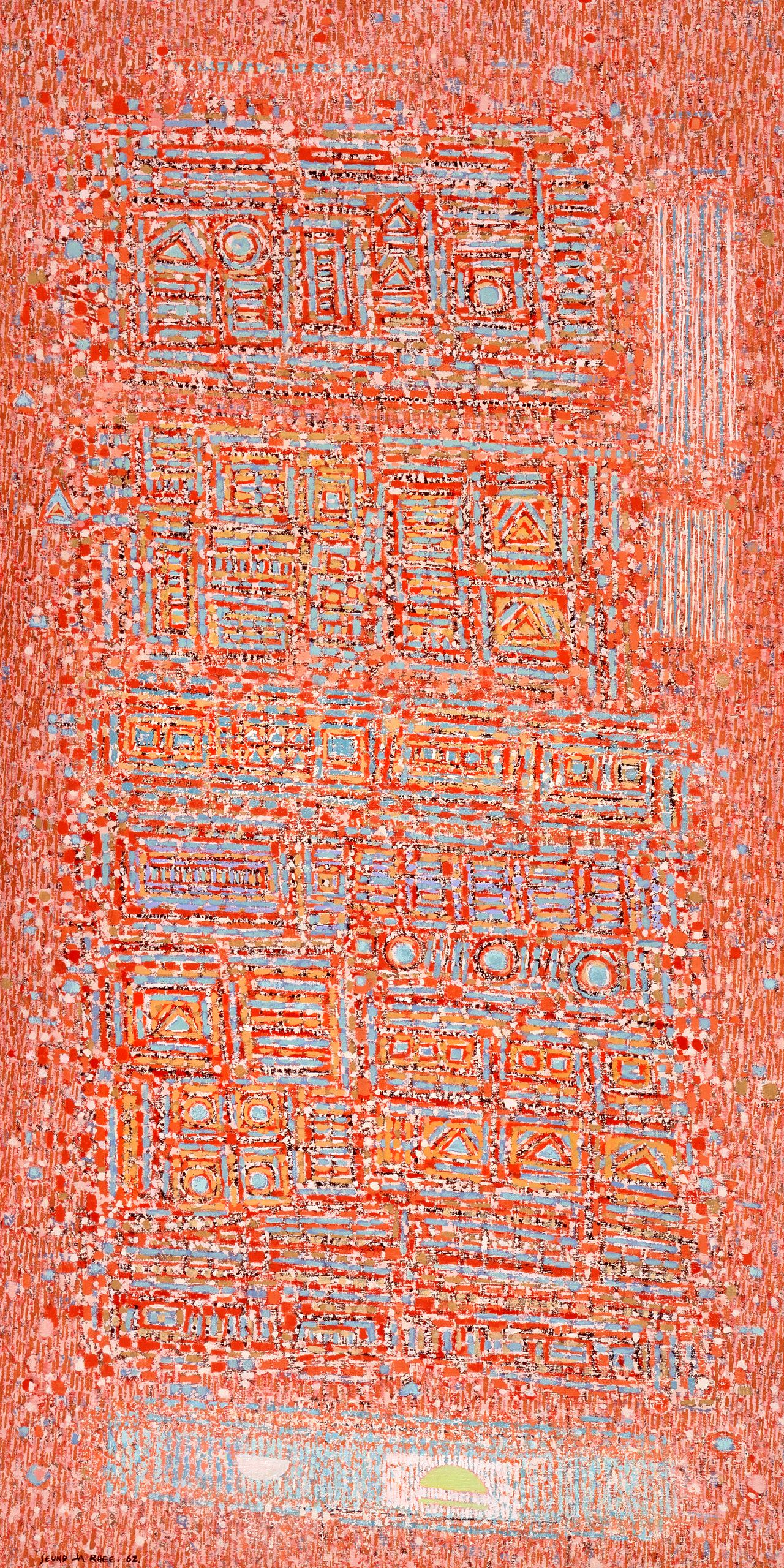 이성자, 달콤한 나의 도시, 1962, 캔버스에 유채, 120x60㎝ 사진 화이트 큐브 