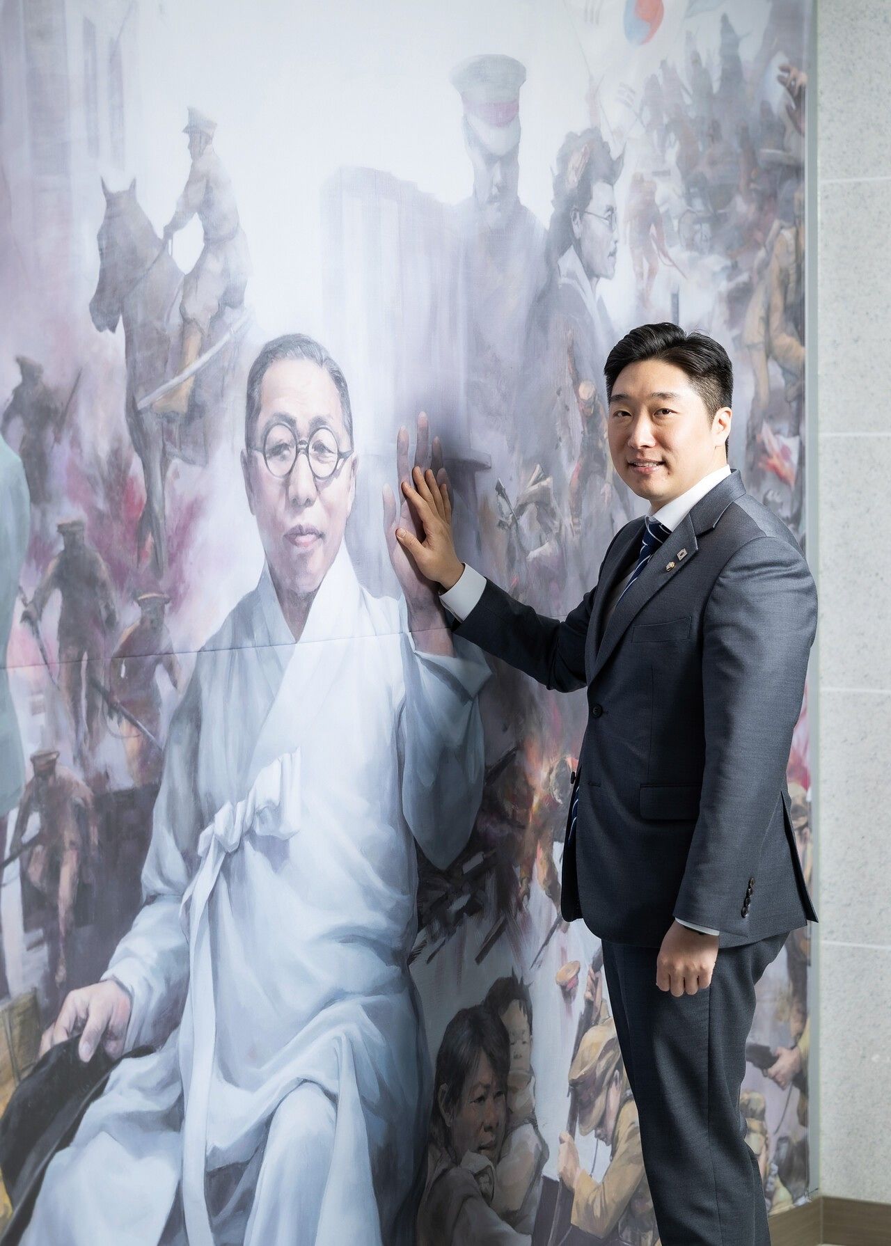 백범 김구 선생의 증손자인 김용만 의원은 백범에 대해 “더 좋은 나라를 꿈꿨던, 독립 후 문화 국가의 방향성까지 제시한 독립운동을 했다는 것을 같이 기억해 주시면 더 좋을 것 같다”고 했다. 최기웅 기자