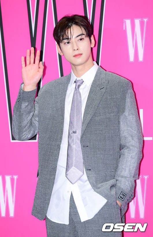 [OSEN=박준형 기자] 28일 오후 서울 포시즌스 호텔에서 제17회 유방암 인식 향상 캠페인 ‘Love Your W’ 이 진행됐다.차은우가 포즈를 취하고 있다. 2022.10.28  / soul1014@osen.co.kr