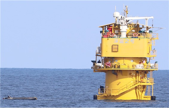 중국이 서해에 설치한 구조물 ‘션란 2호’. 사진 이병진 의원실 