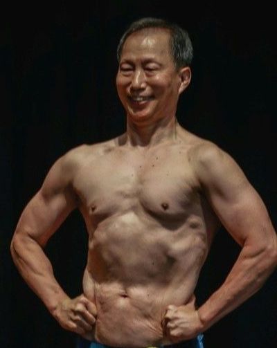 2023년 경기도에서 열린 보디빌딩 대회에 출전한 김동규씨의 모습. 김동규 제공