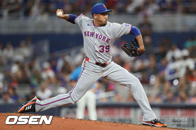 [사진] 뉴욕 메츠 시절 에드윈 디아즈. ⓒGettyimages(무단전재 및 재배포 금지)