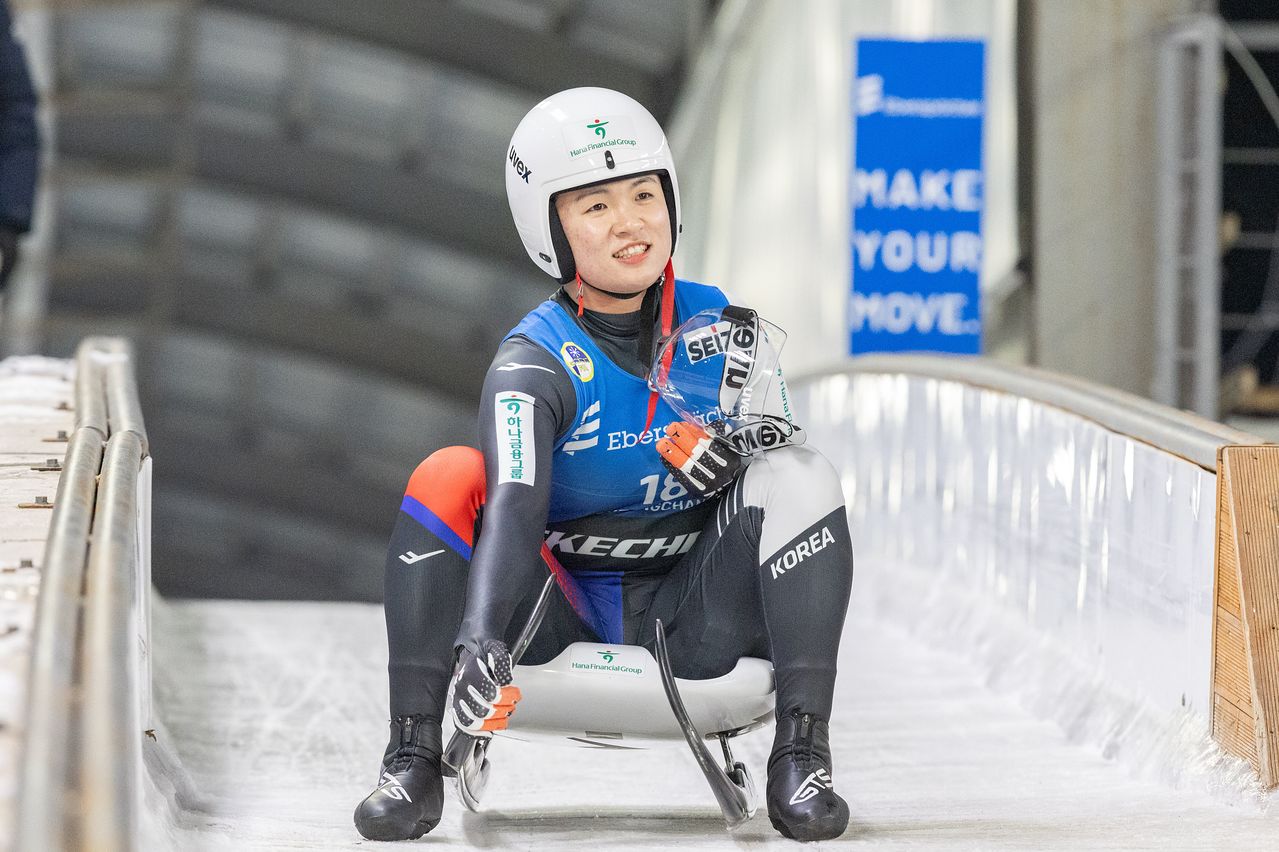 루지 여자 1인승 국가대표 정혜선. 최근 극적으로 동계올림픽 출전권을 따냈다. 13년을 기다린 무대에서 힘찬 질주를 꿈꾼다. 사진 대한루지경기연맹