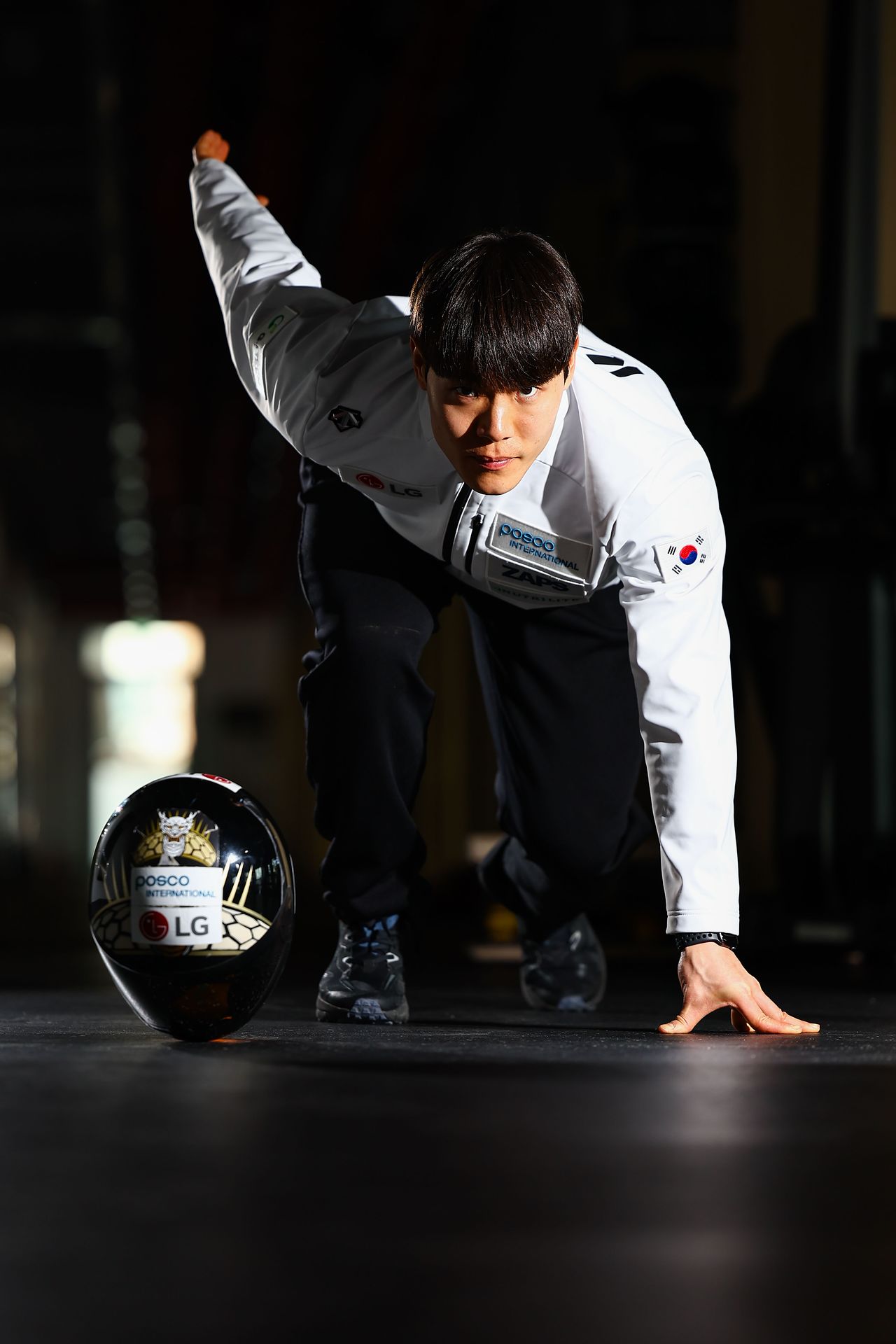 정승기가 스타트 자세를 취하고 있다. 출발 직전은 경기 중 가장 떨리는 순간이다. 김종호 기자