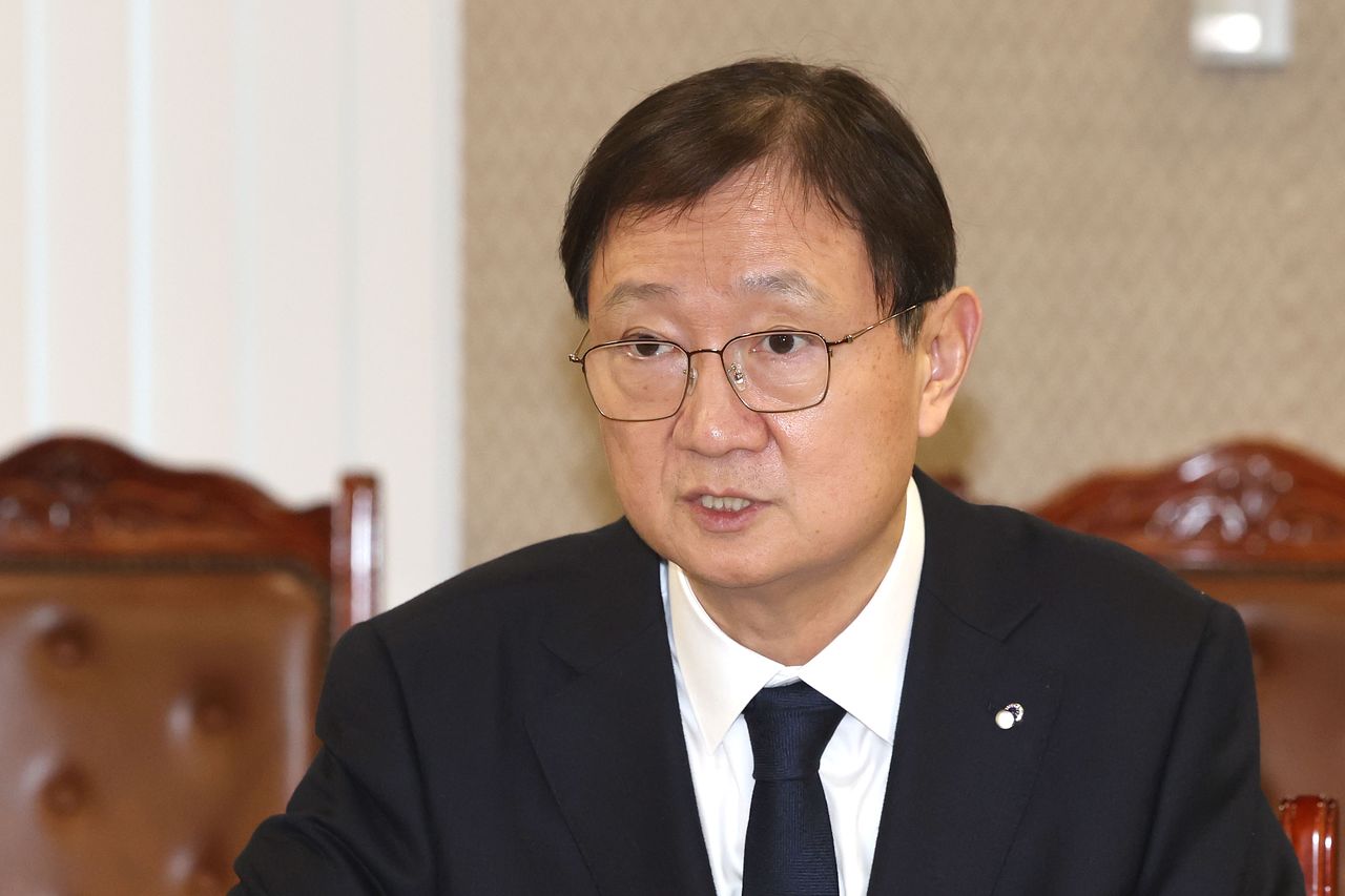 이찬진 금융감독원장이 서울 여의도 금융감독원에서 열린 기관전용사모펀드(PEF)운용사 CEO와의 간담회에서 발언하고 있다. [뉴스1]