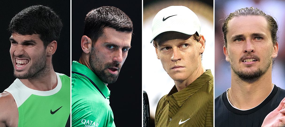 알카라스, 조코비치, 신네르, 츠베레프(왼쪽부터)