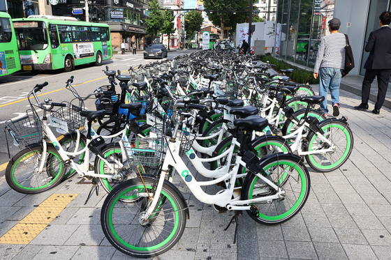 서울시 공영자전거 따릉이 자료사진. 중앙포토
