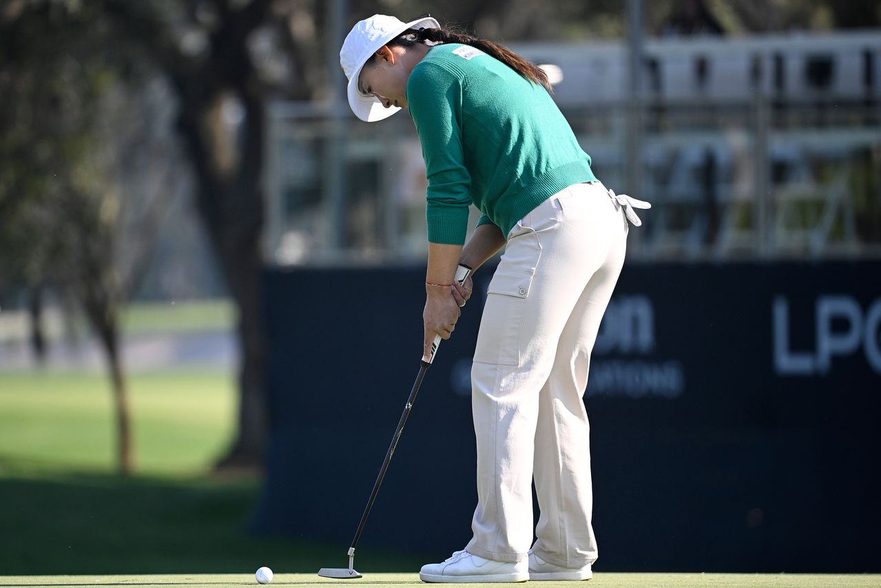 30일(한국시간) LPGA 시즌 개막전 1라운드 9번홀에서 경기하는 양희영. AP=연합뉴스 