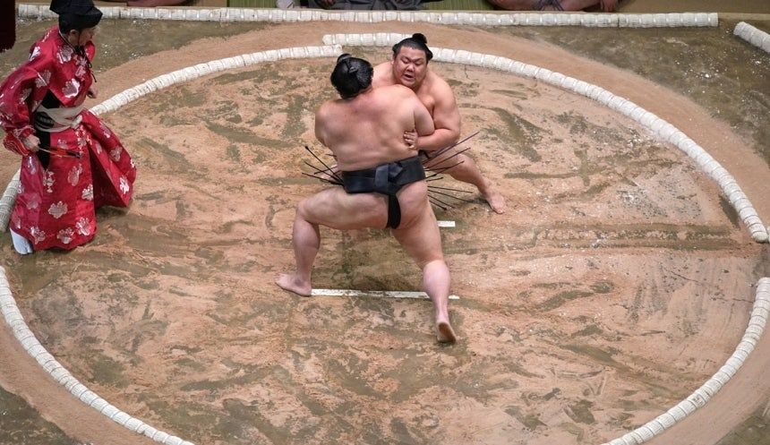 일본 전통 스포츠 스모. AP=연합뉴스