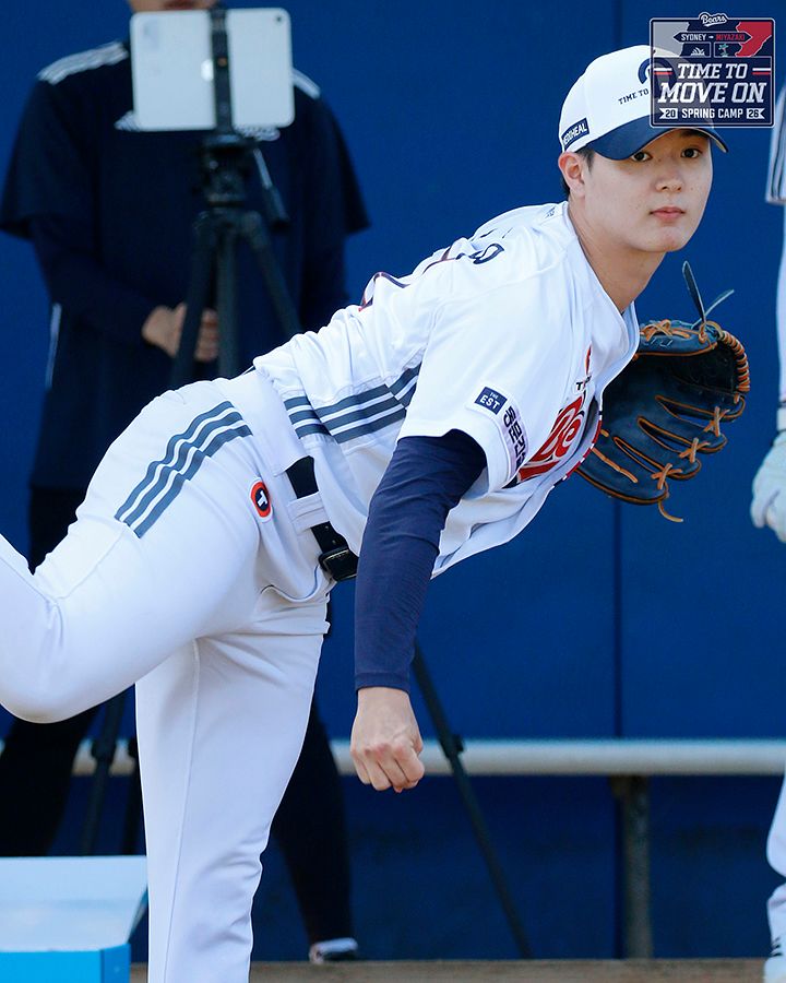 호주 시드니 스프링캠프에 한창인 두산 신인 투수 서준오. 사진 두산 베어스