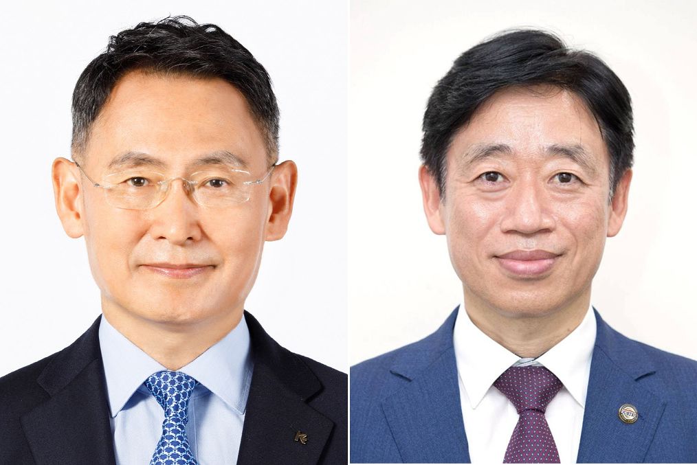 재정경제부 신임 제2차관에 임명된 허장 한국수출입은행 ESG위원장(왼쪽)과 우주항공청장에 발탁된 오태석 한국과학기술기획평가원장. 사진 청와대 