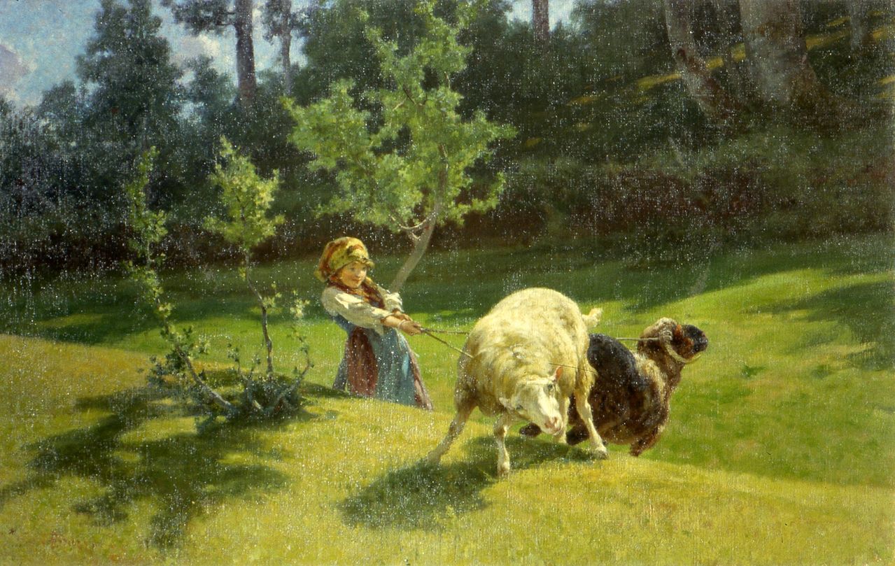 옆길로 벗어난 양과 숫양을 몰아가는 어린 목동의 모습을 통해 한낮의 아펜니노 고원 풍경을 사실적으로 담아낸 ‘반항아들’. 