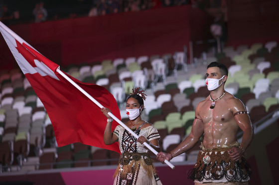 올림픽 정신을 가장 완벽하게 구현한 선수로 평가 받는 타우파토푸아. AP=연합뉴스