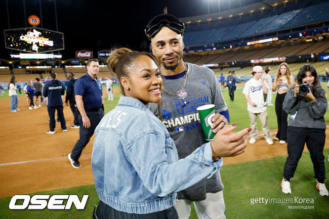 [사진] 무키 메츠, 브리아나 해먼즈 부부 ⓒGettyimages(무단전재 및 재배포 금지)
