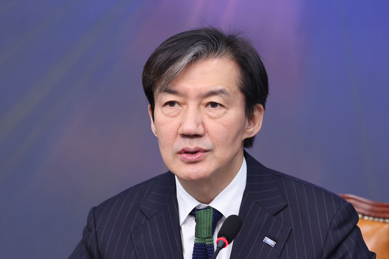 조국 조국혁신당 대표가 4일 서울 여의도 국회에서 열린 '끝까지 간다' 특별위원회 회의에서 발언하고 있다. 뉴스1