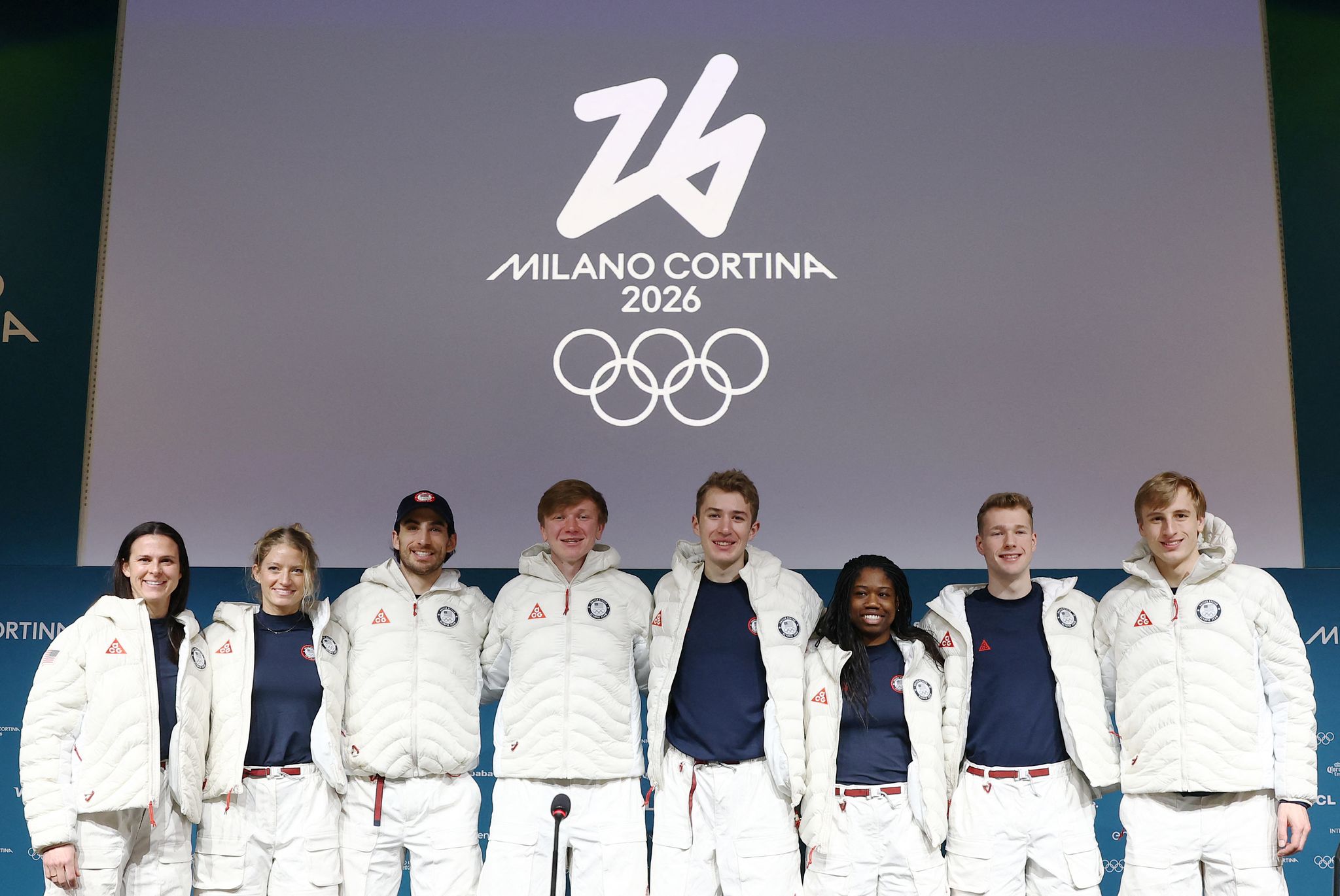 조던 스톨츠를 비롯한 미국 스피드스케이팅 선수들. 로이터=연합뉴스