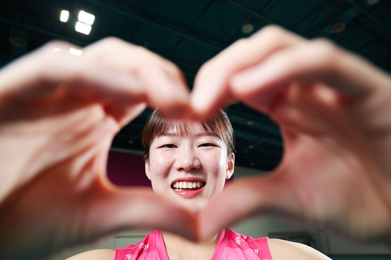 흥국생명 아웃사이드 히터 김다은. 용인=김경록 기자