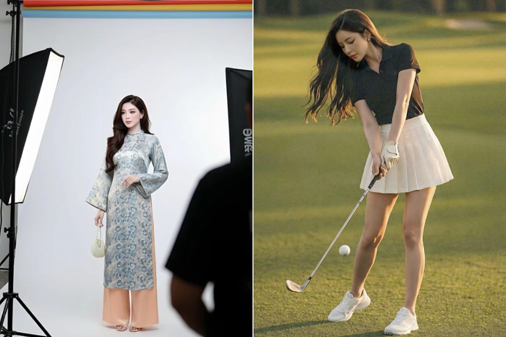 인공지능(AI)으로 제작된 가상 모델 ‘즈엉 투이 린’. 사진 틱톡 캡처