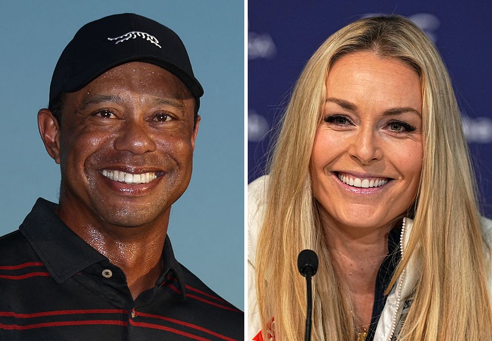 타이거 우즈(왼쪽), 린지 본 [AFP·AP=연합뉴스]