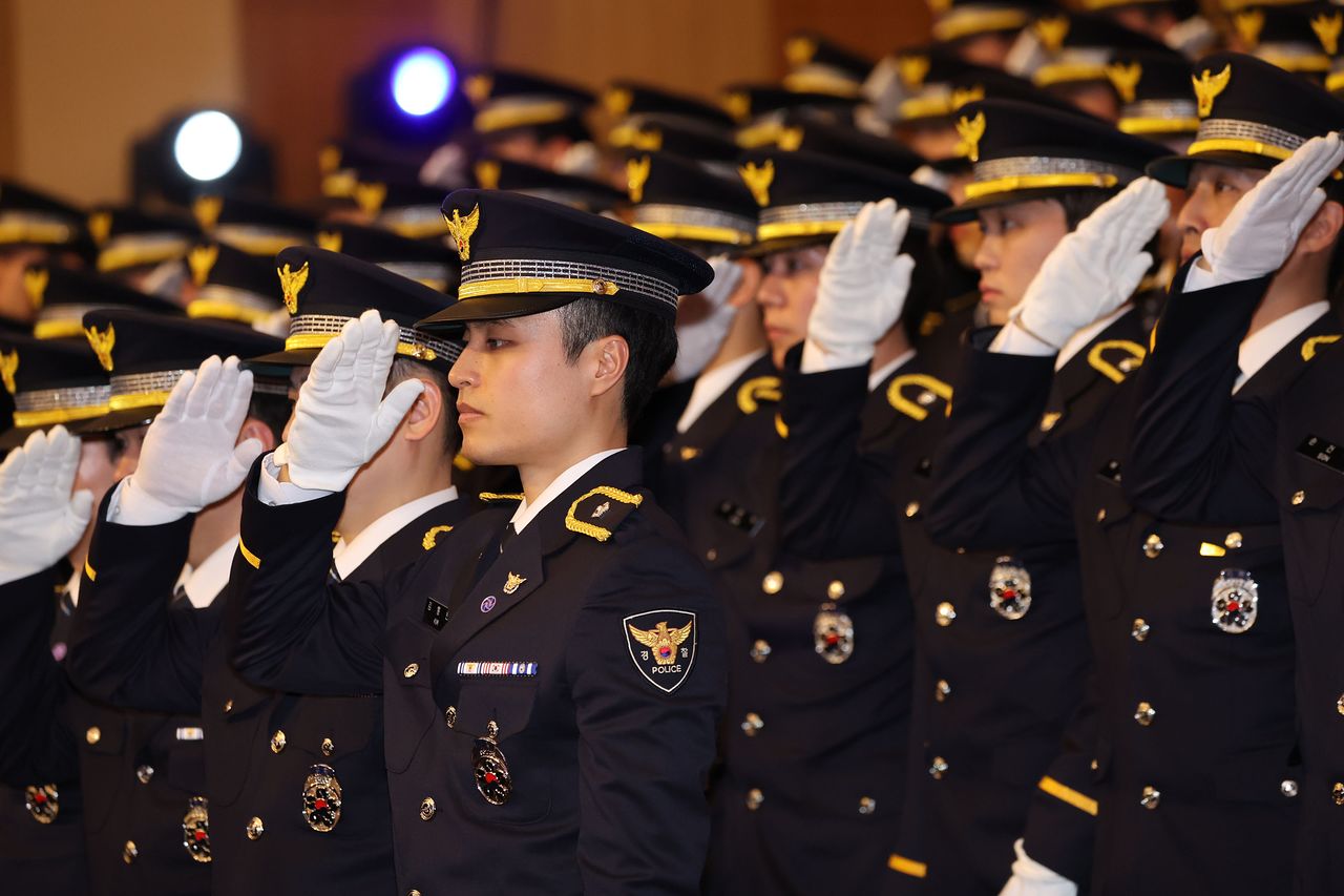 2025년 신임경찰 경위·경감 임용식. 대통령실사진기자단