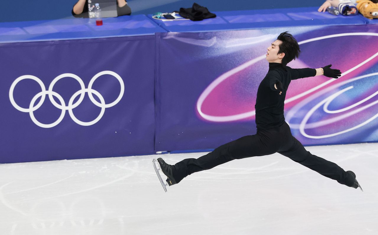 2026 밀라노 코르티나담페초 동계올림픽 개막을 하루 앞둔 5일(현지시간) 이탈리아 밀라노 아이스스케이팅 아레나에서 피겨 차준환이 훈련하고 있다. 김종호 기자 20260205